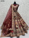 2577b & 2577c By Anjani Art Velvet Fancy Dori Work Sequins Embroidery Work Bridal Lahenga Choli Wholesalers In Delhi